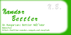 nandor bettler business card